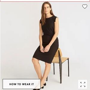 J crew resume dress black sheath size 4